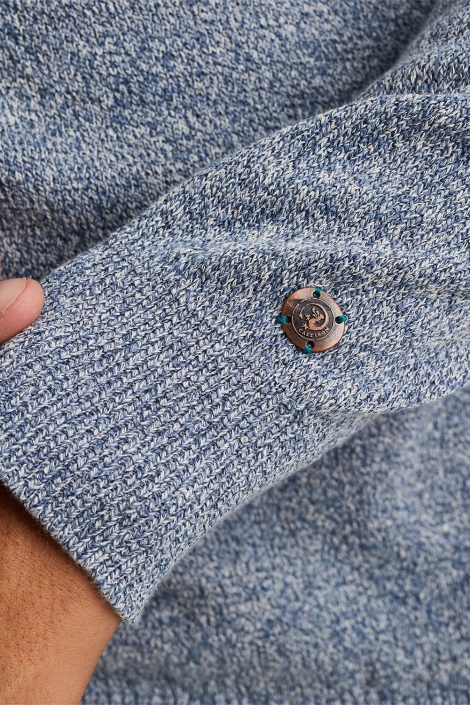 Cast Iron mock neck regular fit cotton mix